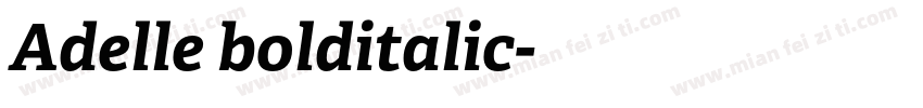 Adelle bolditalic字体转换